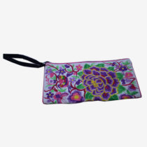 Floral Pouch M - White/Purple