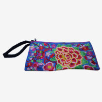 Floral Pouch M - Blue