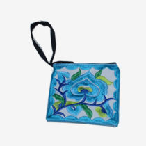 Floral Pouch XS - White/Blue
