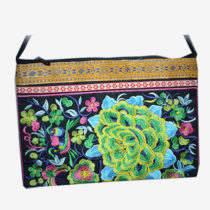 Floral Clutch - Black