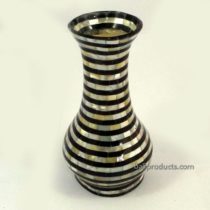 Black-and-White Round Flower Vase
