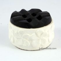 Flower Ashtray Black White