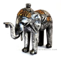 Silver Wooden Elephant