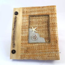 RAFIA WEAVE SHELL STAR PHOTO ALBUM RECYCLE PAPER MEDIUM