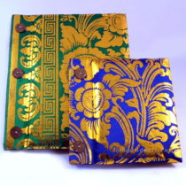 PRADA RECYCLED PAPER PHOTO ALBUM GOLD BLUE SMALL