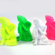 Resin Sleeping Buddha White