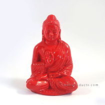 Resin Buddha Plain Red
