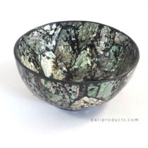 Crushed Shell Round Tray Black