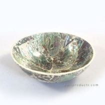 Crushed Shell Round Bowl White
