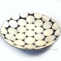 Capiz Shell Round Plate Bw