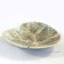 Crushed Shell Heart Plate White