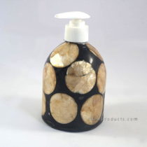 Capiz Shell Soap Dispenser Black Gold