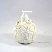 Resin White Cement Flower Soap Dispenser