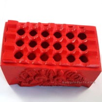 Resin Rectangular Ashtray Red Boma Carving
