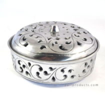 Chromed Aluminium Mosquito Coil Holder Carving