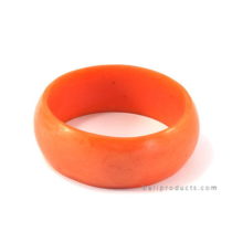 Wood Bangle Dot Pink
