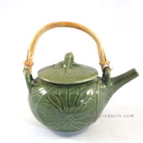 Ceramic Teapot Lotus Leaf Frog Lid