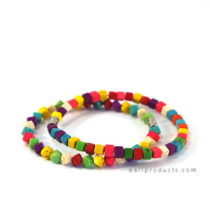 Square Block Bracelet Colourful With Magnet Joint