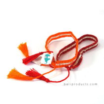 Bead Motte Bracelet In Red Silver, Yellow Silver