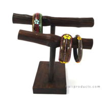 Wood Bangle Dot Motif