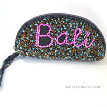 Beads Half Round Pouch 'BALI' Motive