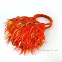 Beads Handbag Small Circle Handle