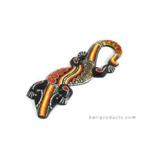 Gecko Wall Hanging Rasta Medium