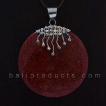 Pendant Bulat Polos Merah