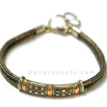 Gelang Tanpa Mata Dobel Rantai Motif Dot 12