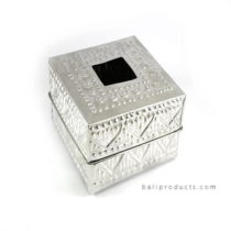 Aluminium Carving Tissue Box Square