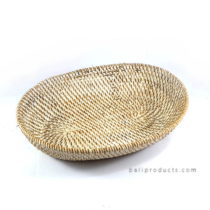 Lombok Oval Tray White Washed
