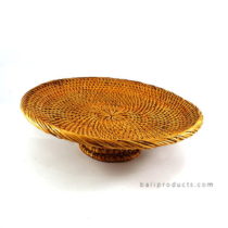 Lombok Rattan Round Tray Light Brown