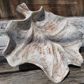 Antique Wooden Leaf Figure Decor