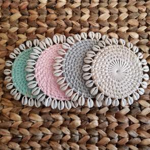 Small Rattan Drink Coasters