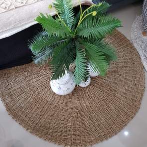 Natural Round Straw Grass Rug